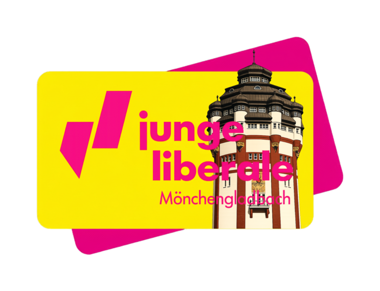 Logo der Jungen Liberalen Mönchengladbach mit Text.